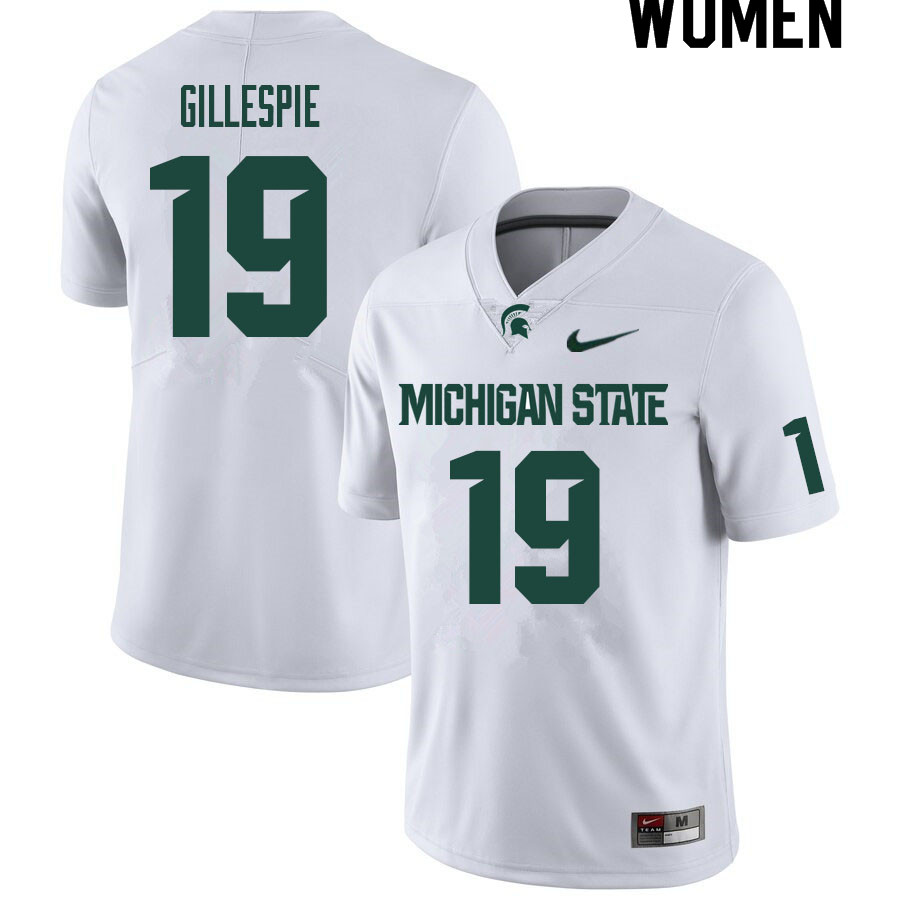 Women #19 Zach Gillespie Michigan State Spartans College Football Jerseys Sale-White